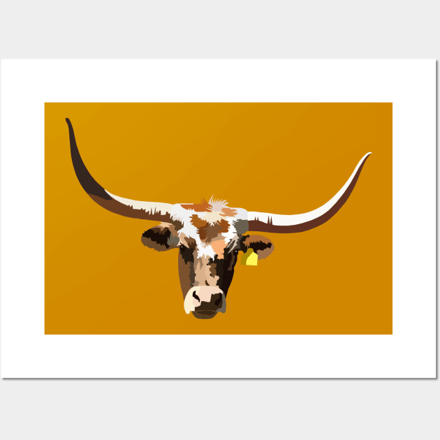 Texas Longhorn Pop Art Wall Art by GregFromThePeg